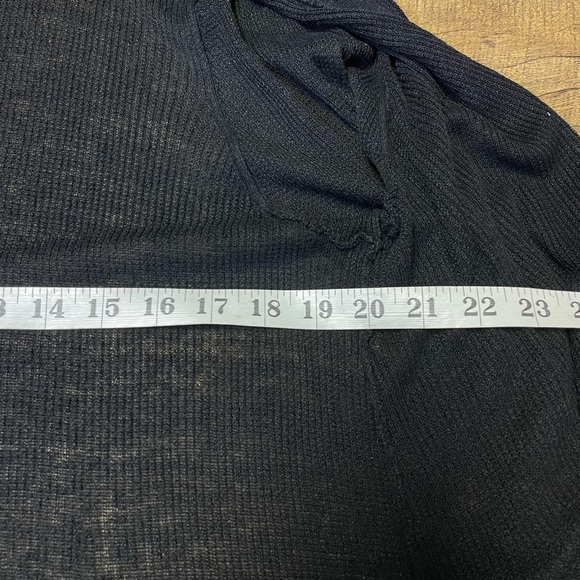 Eileen Fisher Black Sheer Knit Open-Front Lightweight Ribbed Cardigan Womens XL - Picture 5 of 10